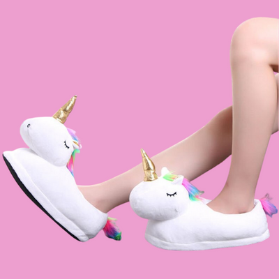 paires de chaussons licorne