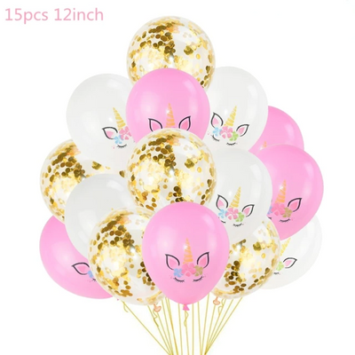 Ballons de Baudruche Licorne - Pack de 15