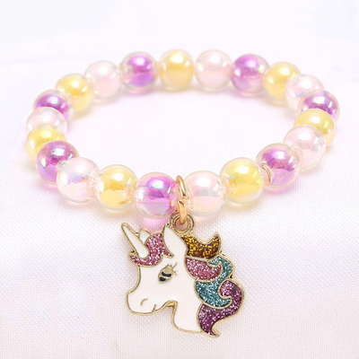 Bracelet Licorne avec Perles Colorées
