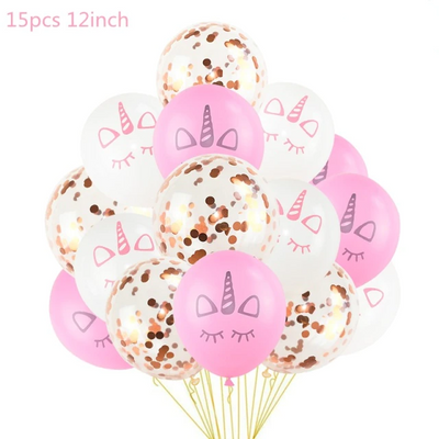 Ballons de Baudruche Licorne - Pack de 15