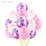 Ballons de Baudruche Licorne - Pack de 15