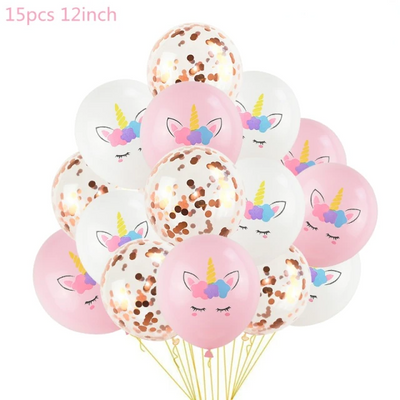 Ballons de Baudruche Licorne - Pack de 15