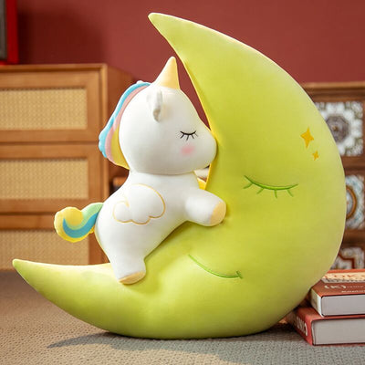 Peluche Licorne sur la Lune