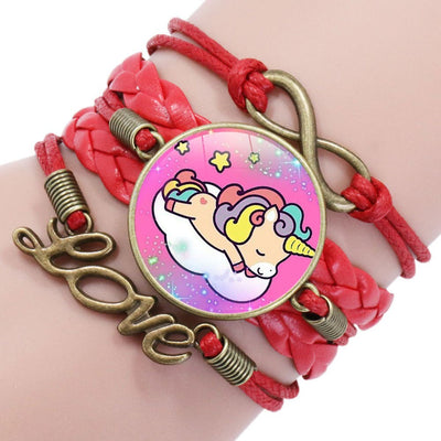 Bracelet Licorne Tressé "Love"