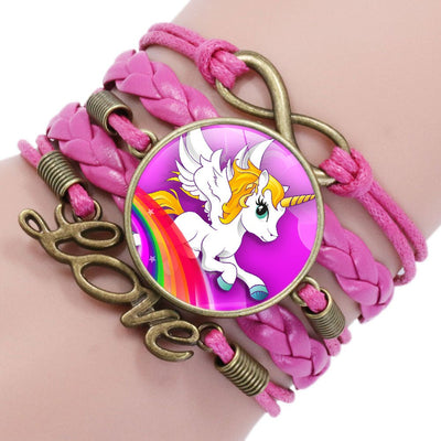 Bracelet Licorne Tressé "Love"