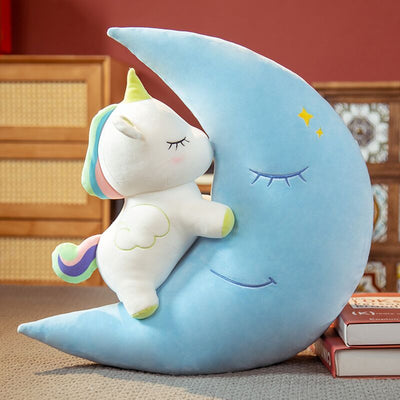 Peluche Licorne sur la Lune