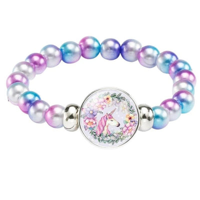 Bracelet Licorne Perles Brillantes