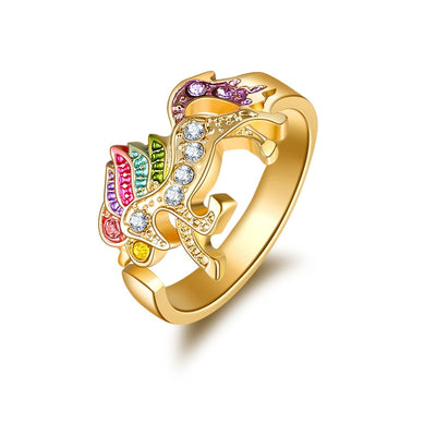 Bague Licorne Ornée de Strass