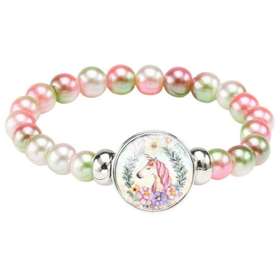 Bracelet Licorne Perles Brillantes