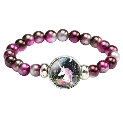 Bracelet Licorne Perles Brillantes