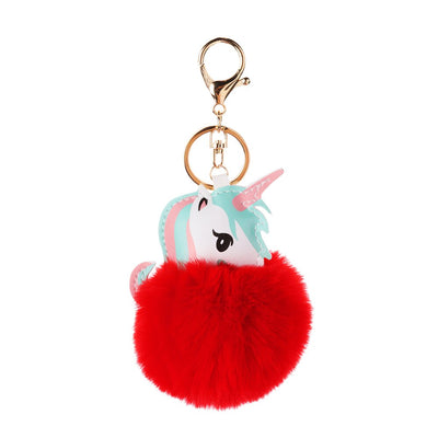 Porte-Clés Licorne avec Pompon