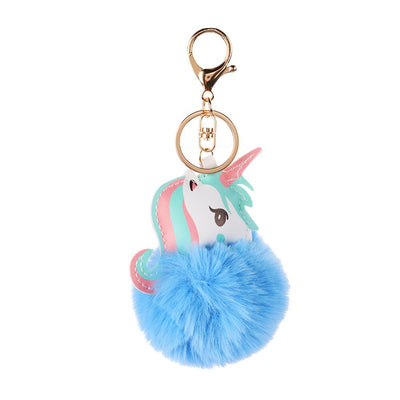 Porte-Clés Licorne avec Pompon