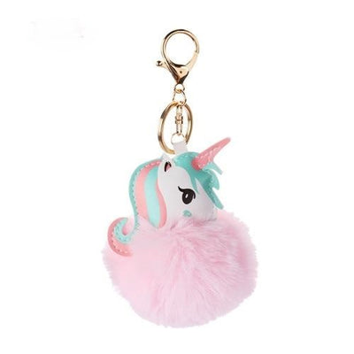 Porte-Clés Licorne avec Pompon