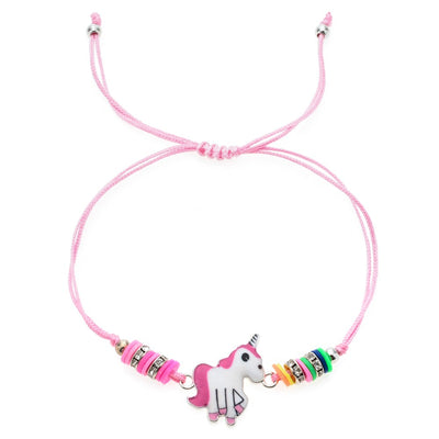 Bracelet Licorne Rose Ajustable