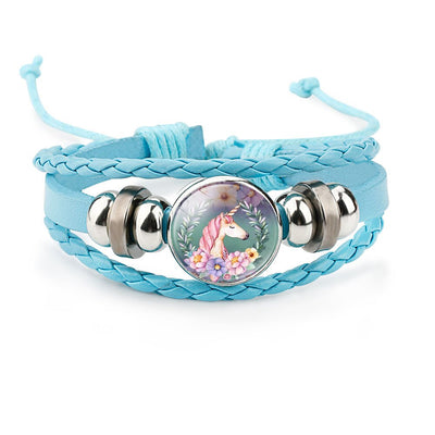 Bracelet Licorne Tressé en Cuir