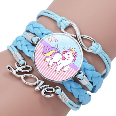 Bracelet Licorne Tressé "Love"