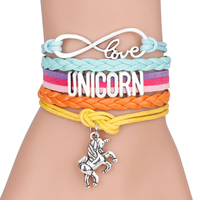 Bracelet Licorne Tressé "Love"