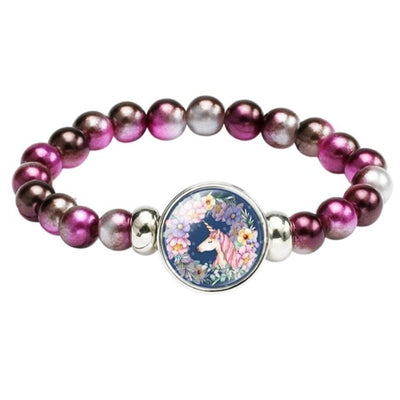 Bracelet Licorne Perles Brillantes