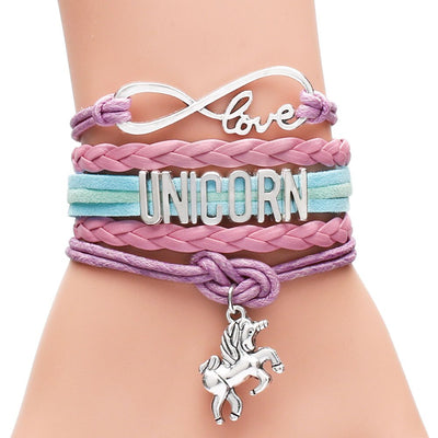 Bracelet Licorne Tressé "Love"