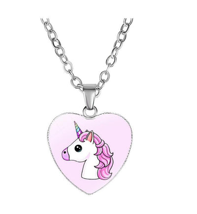 Collier Licorne Rose